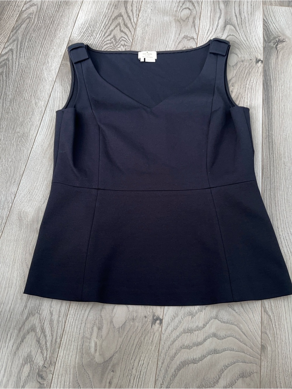Kate Spade Black Peplum Top